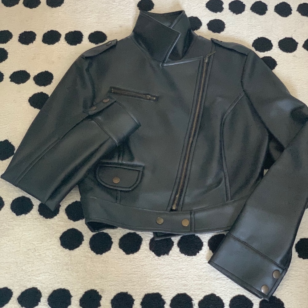 Faux leather jacket